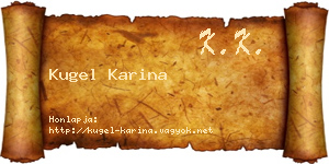 Kugel Karina névjegykártya